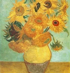 “Floarea soarelui” (5) de Vincent van Gogh, pictura in ulei (reproducere)