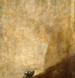 “Cainele in penumbra”, pictura de Goya – reproducere fotografica de inalta rezolutie