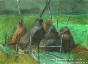 Căpiţe - pastel; 29,5x41,7cm